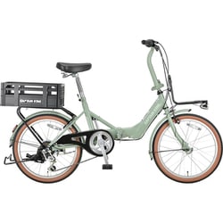 折りたたみ自転車 コンタナFDB206AT 20インチ 外装6段変速 マットヴィンテージグリーン YG-1424