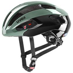 サイクルヘルメット UVEX rise モスグリーン ブラック 52-56 安全規格 CEマーク