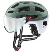 サイクルヘルメット UVEX finale visor V モスグリーン クラウド 52-57 安全規格 CEマーク