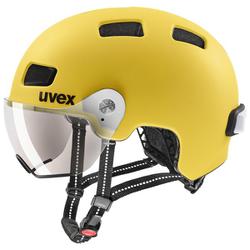 サイクルヘルメット UVEX rush visor サンビーマット 55-58 安全規格 CEマーク