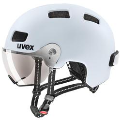 サイクルヘルメット UVEX rush visor クラウドマット 55-58 安全規格 CEマーク
