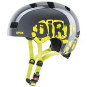 ~幼児・キッズ用自転車ヘルメット UVEX kid 3 ダートバイクグレイ ライム 51-55 安全規格 CEマーク