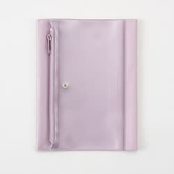 isshoni.ペンケース付ノートカバーPVC B6 Rピンク N1927