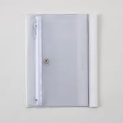 isshoni.ペンケース付ノートカバーPVC B6 Rホワイト N1930