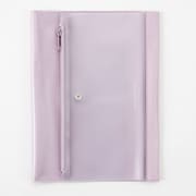 isshoni.ペンケース付ノートカバーPVC A5 Rピンク N1935