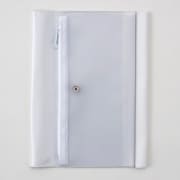 isshoni.ペンケース付ノートカバーPVC A5 Rホワイト N1938
