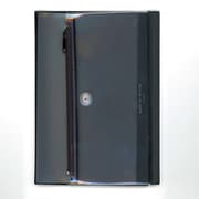 isshoni.ペンケース付ノートカバーPVC A5 Rブラック N1939