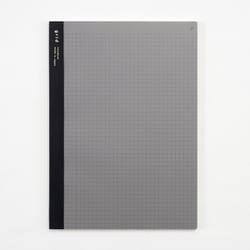 isshoni.ノート ナンバー B5 方眼 ブラック R1787