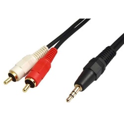 オーディオケーブル 3.5mmステレオミニプラグ-ピン（RCA）プラグ×2 2m FCA-323S-S20