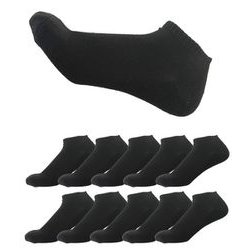 NAKAMAJITA MENS 大きいサイズ 底パイルスニーカーソックス 10足セット 28-30cm ブラック IM-000008