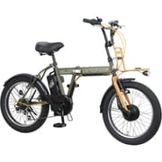 折りたたみ 電動アシスト自転車 eワイルダー FDB206 20インチ 外装6段変速 マットオリーブ YG-1501