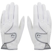 TM23SS TJ178 N94915 18 WH/SV [ゴルフグローブ レディース グリット エレメント グローブ ペア 両手用 18cm ホワイト/シルバー]