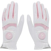 TM23SS TJ191 N94921 19 WH/PK [ゴルフグローブ T-ICE レディ グローブ ペア（両手用） 19cm ホワイト/ピンク]