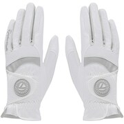TM23SS TJ191 N94923 19 WH/SV [ゴルフグローブ T-ICE レディ グローブ ペア（両手用） 19cm ホワイト/シルバー]