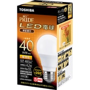 一般電球形LED電球 40W相当 配光角260°E26口金 電球色 LDA4L-D-G/S40V1