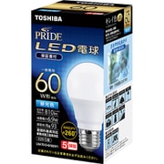 一般電球形LED電球 60W相当 配光角260°E26口金 昼光色 LDA7D-D-G/S60V1