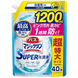 バスマジックリン SUPER泡洗浄 香りが残らないタイプ つめかえ用 1200ml [お風呂 洗剤]