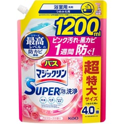 バスマジックリン SUPER泡洗浄 アロマローズの香り つめかえ1200ml [お風呂 洗剤]