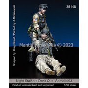 Man35148 1/35 現用 アメリカ 「ブラックホーク・ダウン」 ヘリコプター乗員を救助するナイトストーカーズ兵士 「絶対に諦めない！」 ソマリア’93 2体入 [組立式プラスチックモデル]