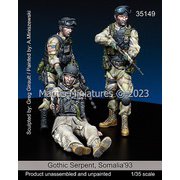 Man35149 1/35 現用 アメリカ 「ブラックホーク・ダウン」 ゴシック・サーペント作戦 ソマリア’93 3体入 [組立式プラスチックモデル]