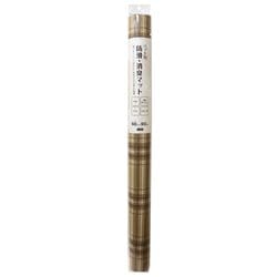 INSF-202 [ペット用 防滑・消臭・防水マット チェック柄 60cm×90cm ブラウン]