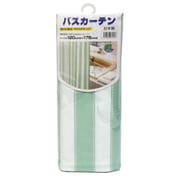 防水・防カビ EVA バスカーテン 120cm幅×178cm丈 ストライプ柄 グリーン BSE-120