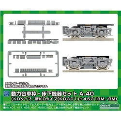 8527 Nゲージ 動力台車枠・床下機器セット A-40 （KDタイプ/新KDタイプ（KD301）＋4531BM/BM） [鉄道模型用レイアウト用品]
