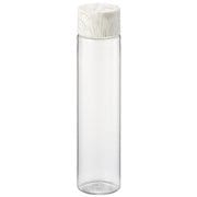 木目調キャップ スリムクリアボトル 340ml ホワイト TS-1612-044