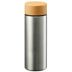 木目調 サーモステンレスボトル 130ml シルバー TS-1727-005