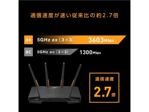 日本製特価TUF Gaming AX4200 無線LAN Wi-Fiルーター ルーター・ネットワーク機器