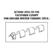 K72069 1/72 アビア CS-199 バキュームキャノピー 開状態 2個入 （エデュアルド用） [プラモデル用パーツ]