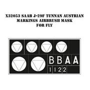 X32053 1/32 サーブ J29F オーストリア空軍マーキング 塗装マスクシール （フライ用） [プラモデル用品]