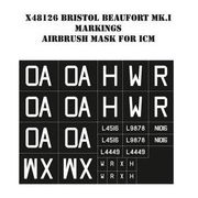 X48126 1/48 ブリストル ボーフォート Mk.Iマーキング 塗装マスクシール （ICM用） [プラモデル用品]