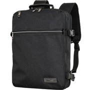 ビジネスリュック PC対応リュック 40cm/2ルーム 16L(拡張時20L) A4ファイル対応 13.3インチPC対応 ブラック HK-4991