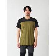 ウール ブレンド ハイキング ティー Wool blend hiking Tee Men 606712 4W5 Olive Green/True Black Sサイズ [アウトドア カットソー メンズ]