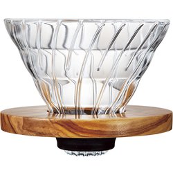 V60耐熱ガラス透過ドリッパー オリーブウッド VDGR-02-OV
