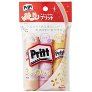 香り付きスティックのり 香りプリット 3つの香り入り(ユリ/バラ/オレンジピール) NS-721FR-3P