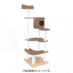 キャットタワー ACEコフレ ビニロンポール ブラウンベージュ