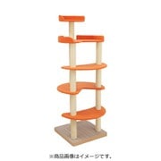キャットタワー ルーナ 麻縄ポール オレンジ