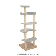 キャットタワー ルーナ 麻縄ポール グレー