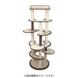 キャットタワー たたみ ビニロンポール ちゃいろ