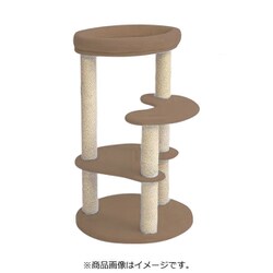 キャットタワー アカネ 麻縄ポール ブラウンベージュ