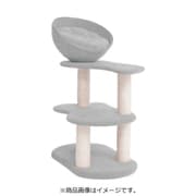 キャットタワー ツムギ ビニロンポール グレー