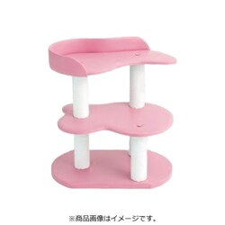 キャットタワー スモール ビニロンポール ピンク