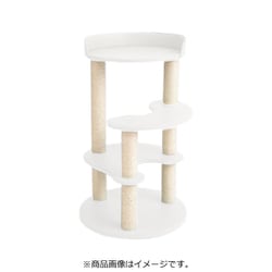 キャットタワー レギュラー 麻縄ポール ホワイト