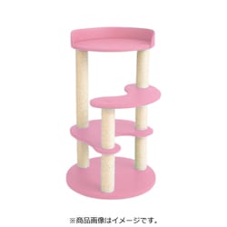 キャットタワー レギュラー 麻縄ポール ピンク