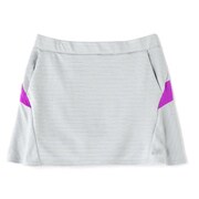 012-3134510-022-2 [ゴルフスカート レディース マルチボーダー インナー付き スウェット スカート サイズ：2 グレー]