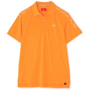 012-3160001-150-4 [ゴルフウェア メンズ メッシュダブルフェイス 半袖 ポロシャツ サイズ：4 オレンジ]