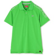 012-3160001-132-5 [ゴルフウェア メンズ メッシュダブルフェイス 半袖 ポロシャツ サイズ：5 ライトグリーン]
