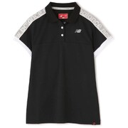 012-3160501-010-1 [ゴルフシャツ レディース メッシュダブルフェイス 半袖 ポロシャツ サイズ：1 ブラック]
